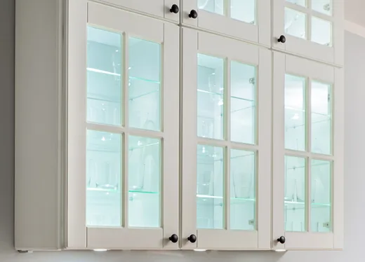Illuminated display cabinets