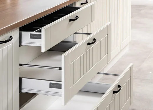 Self-closing drawers